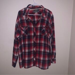 Natural Reflections Red Plaid Flannel Size 2X